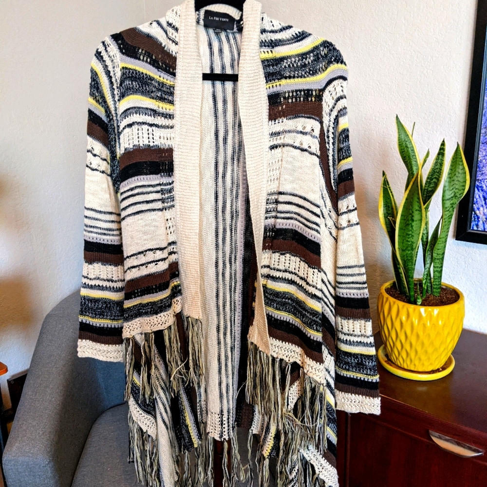 La Fée Verte Knit Boho Sweater Anthropologie